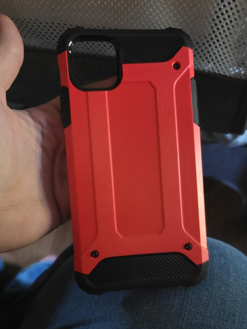 Rugged Red Protective Phone Case - Heavy Duty Shockproof Cover
